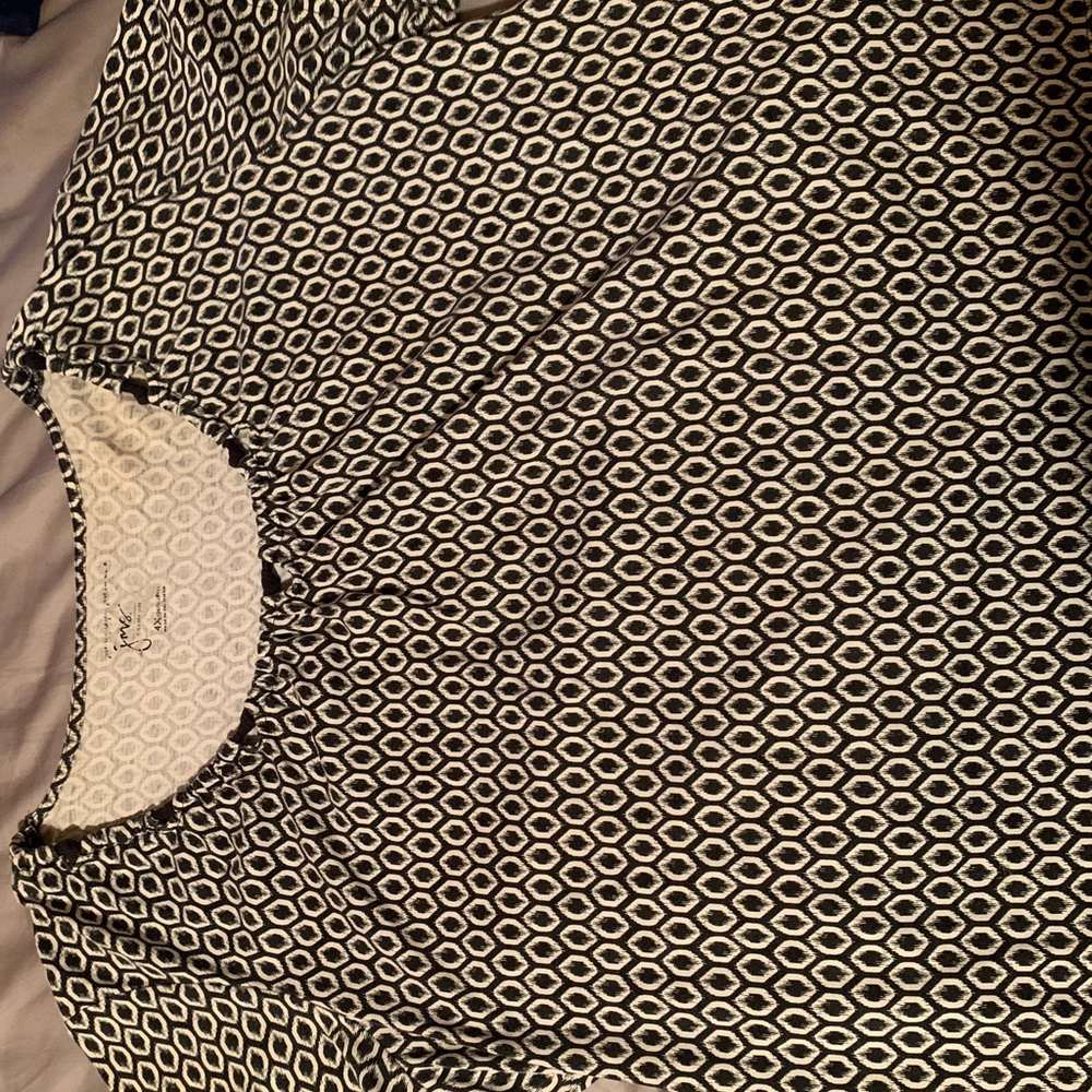 black and white blouse